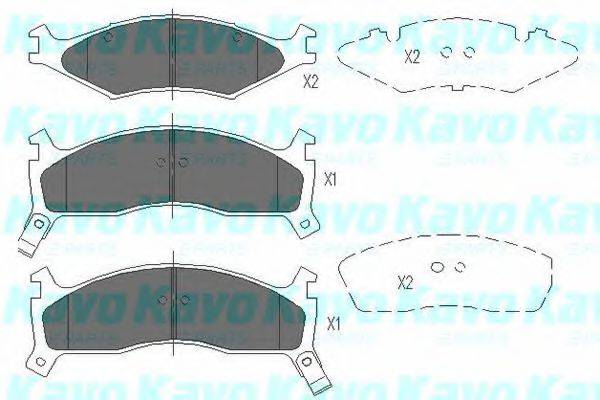 KAVO PARTS KBP4008 Комплект гальмівних колодок, дискове гальмо