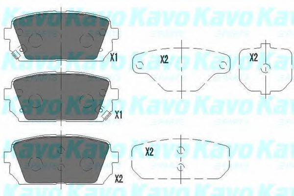 KAVO PARTS KBP4019 Комплект гальмівних колодок, дискове гальмо