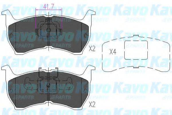 KAVO PARTS KBP4516 Комплект гальмівних колодок, дискове гальмо