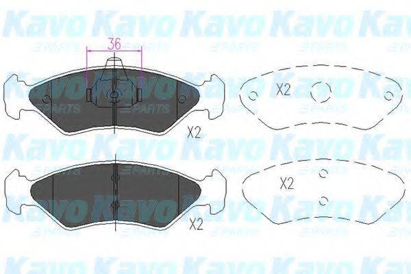 KAVO PARTS KBP4533 Комплект гальмівних колодок, дискове гальмо