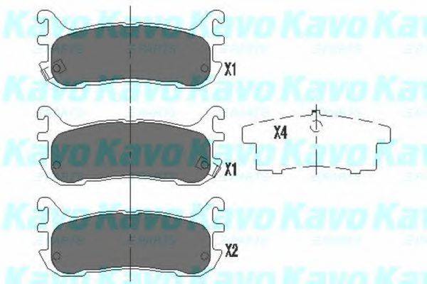 KAVO PARTS KBP4539 Комплект гальмівних колодок, дискове гальмо