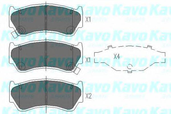 KAVO PARTS KBP6508 Комплект гальмівних колодок, дискове гальмо