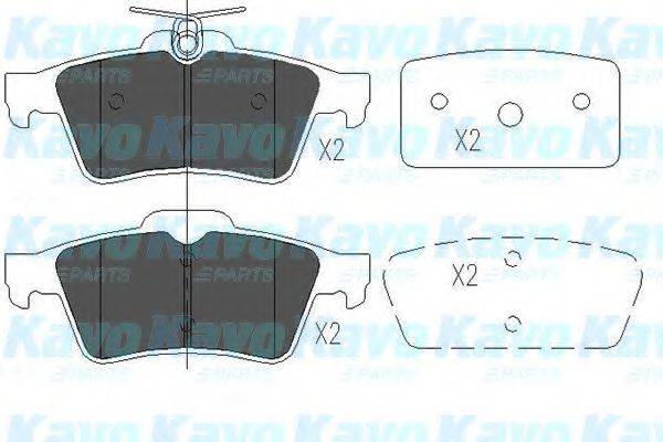 KAVO PARTS KBP6554 Комплект гальмівних колодок, дискове гальмо