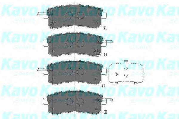 KAVO PARTS KBP6589 Комплект гальмівних колодок, дискове гальмо