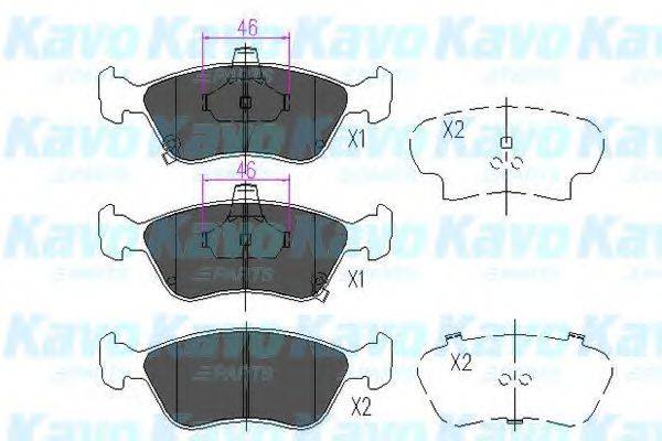 KAVO PARTS KBP9006 Комплект гальмівних колодок, дискове гальмо