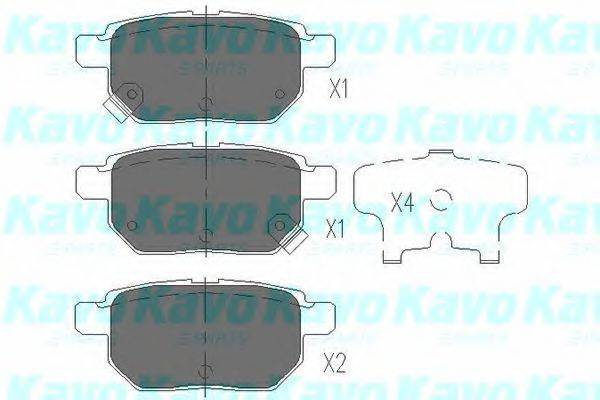 KAVO PARTS KBP9025 Комплект гальмівних колодок, дискове гальмо