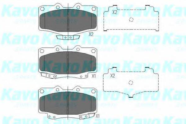 KAVO PARTS KBP9054 Комплект гальмівних колодок, дискове гальмо