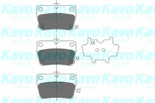 KAVO PARTS KBP9068 Комплект гальмівних колодок, дискове гальмо