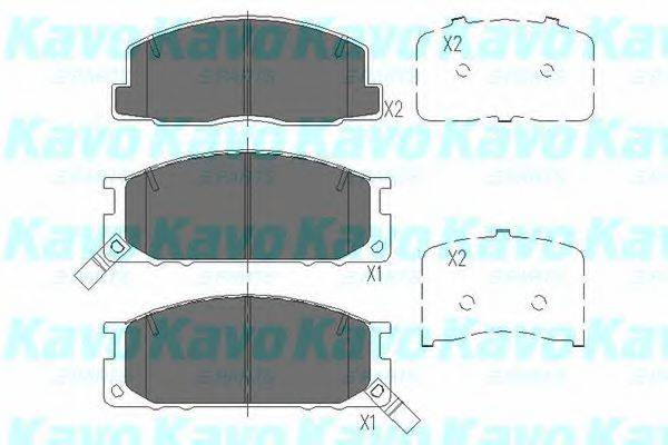 KAVO PARTS KBP9084 Комплект гальмівних колодок, дискове гальмо