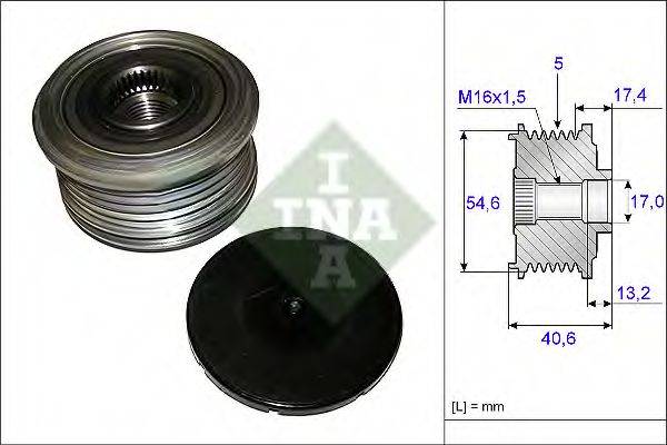 INA 535010910 Механізм вільного ходу генератора