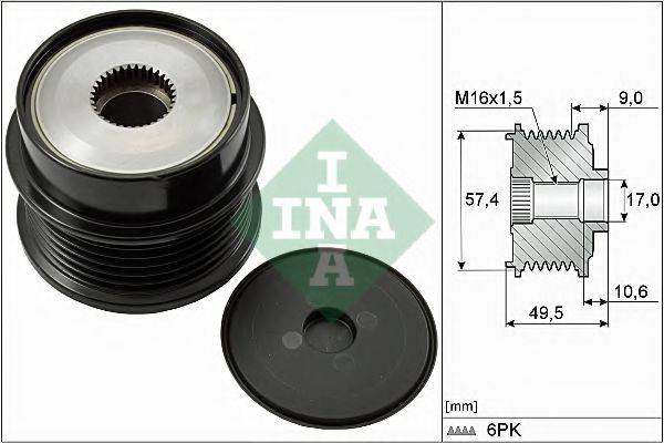 INA 535018910 Механізм вільного ходу генератора