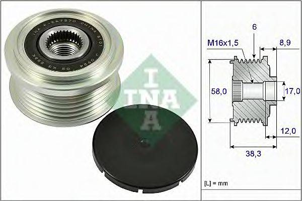 INA 535026610 Механізм вільного ходу генератора