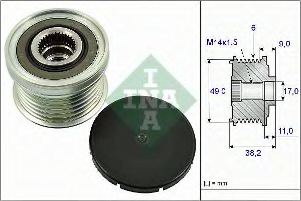 INA 535026810 Механізм вільного ходу генератора