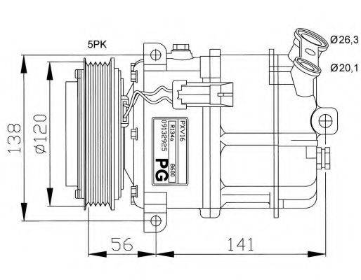 NRF 32117G Компресор, кондиціонер