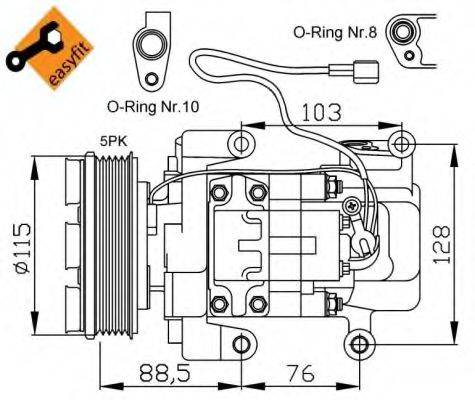 NRF 32681G Компресор, кондиціонер