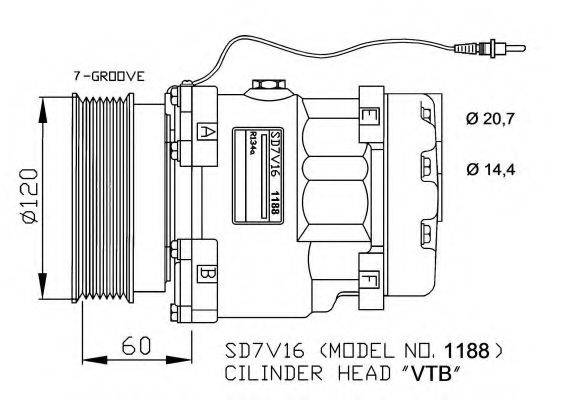 NRF 32711G Компресор, кондиціонер