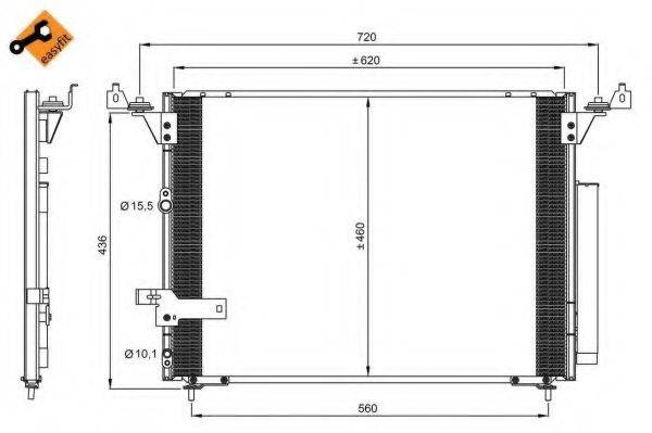 NRF 350076 Конденсатор, кондиціонер