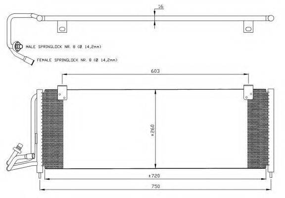 NRF 35419 Конденсатор, кондиціонер