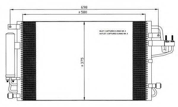 NRF 35600 Конденсатор, кондиціонер