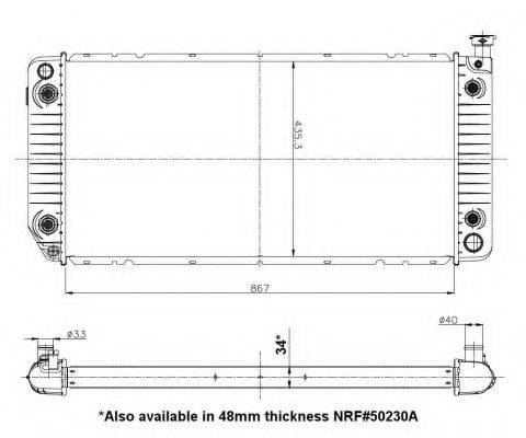 NRF 50230 Радіатор, охолодження двигуна