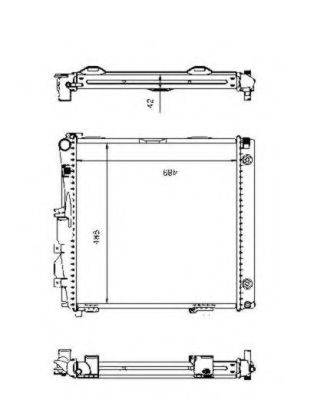 NRF 504258 Радіатор, охолодження двигуна