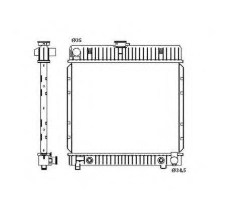 NRF 514250 Радіатор, охолодження двигуна