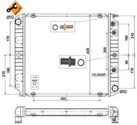 NRF 514782 Радіатор, охолодження двигуна