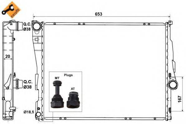 NRF 51582 Радіатор, охолодження двигуна