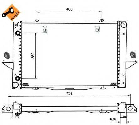 NRF 519509 Радіатор, охолодження двигуна