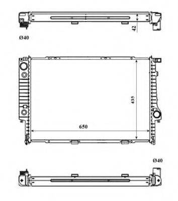 NRF 519589 Радіатор, охолодження двигуна