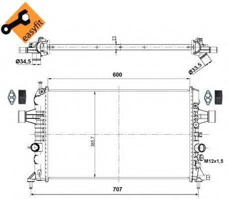 NRF 53000 Радіатор, охолодження двигуна