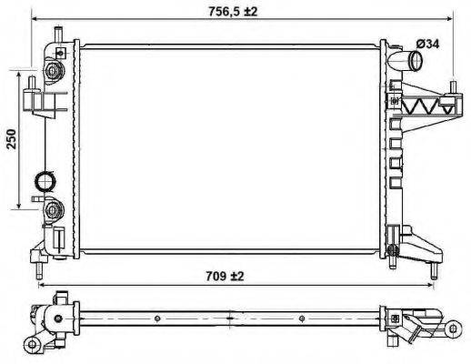 NRF 53035 Радіатор, охолодження двигуна