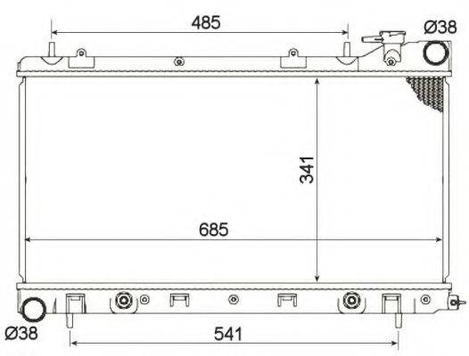 NRF 53095 Радіатор, охолодження двигуна