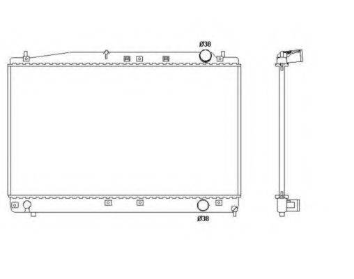 NRF 53466 Радіатор, охолодження двигуна