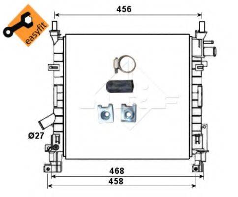 NRF 53651 Радіатор, охолодження двигуна