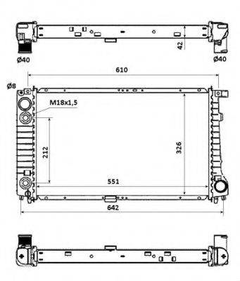 NRF 53877 Радіатор, охолодження двигуна