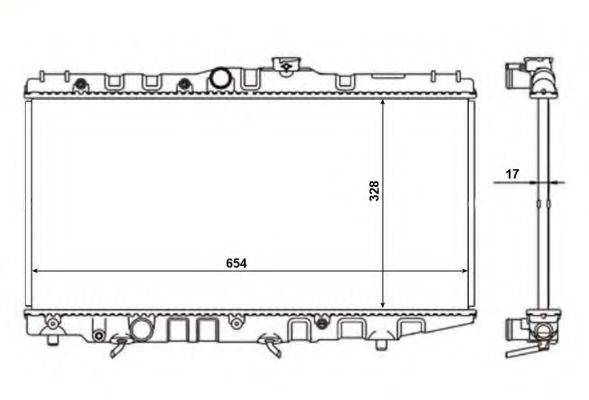 NRF 56110 Радіатор, охолодження двигуна