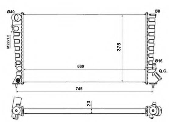 NRF 58189A Радіатор, охолодження двигуна