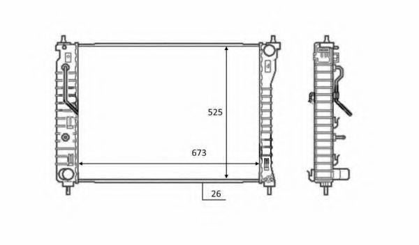 NRF 58449 Радіатор, охолодження двигуна