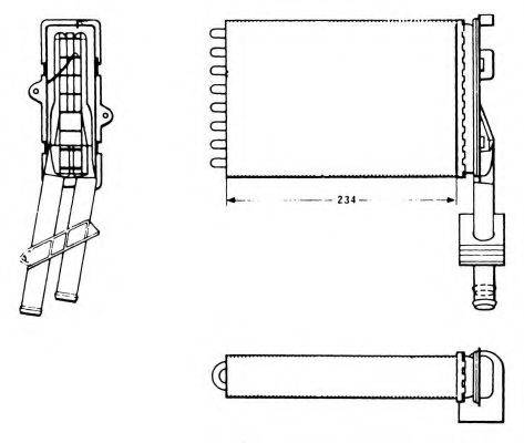 NRF 58620 Теплообмінник, опалення салону