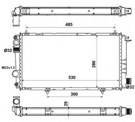 NRF 58957 Радіатор, охолодження двигуна