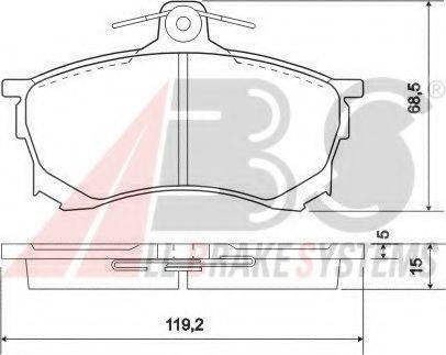 A.B.S. 36918 Комплект гальмівних колодок, дискове гальмо