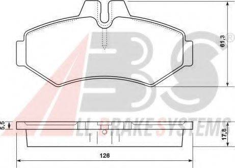 A.B.S. 37124 Комплект гальмівних колодок, дискове гальмо