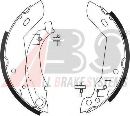 A.B.S. 8123 Комплект гальмівних колодок