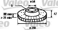 VALEO 186508 гальмівний диск