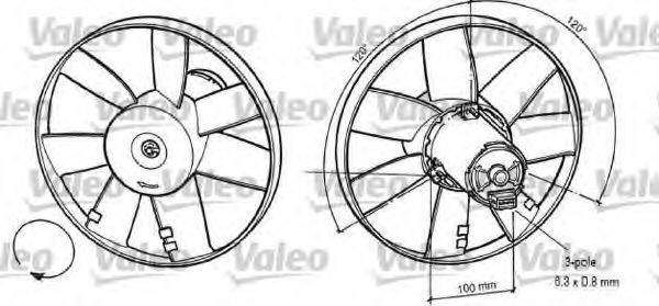 VALEO 696041 Вентилятор, охолодження двигуна