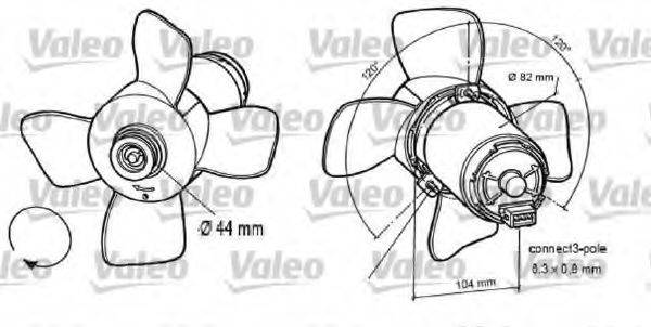 VALEO 696047 Вентилятор, охолодження двигуна