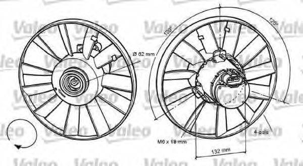 VALEO 696057 Вентилятор, охолодження двигуна