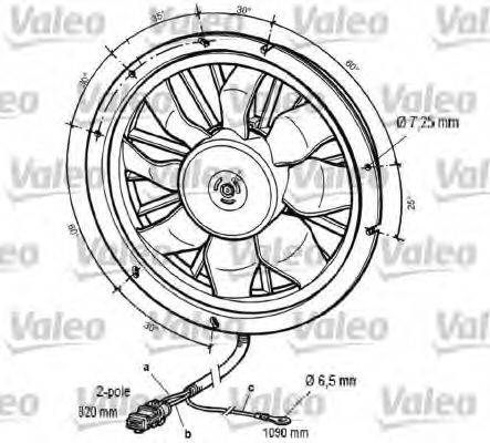 VALEO 696061 Вентилятор, охолодження двигуна