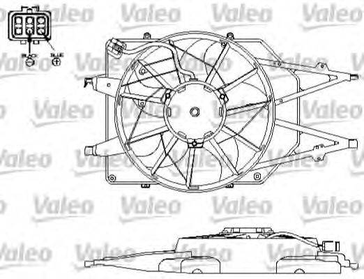 VALEO 696151 Електродвигун, вентилятор радіатора